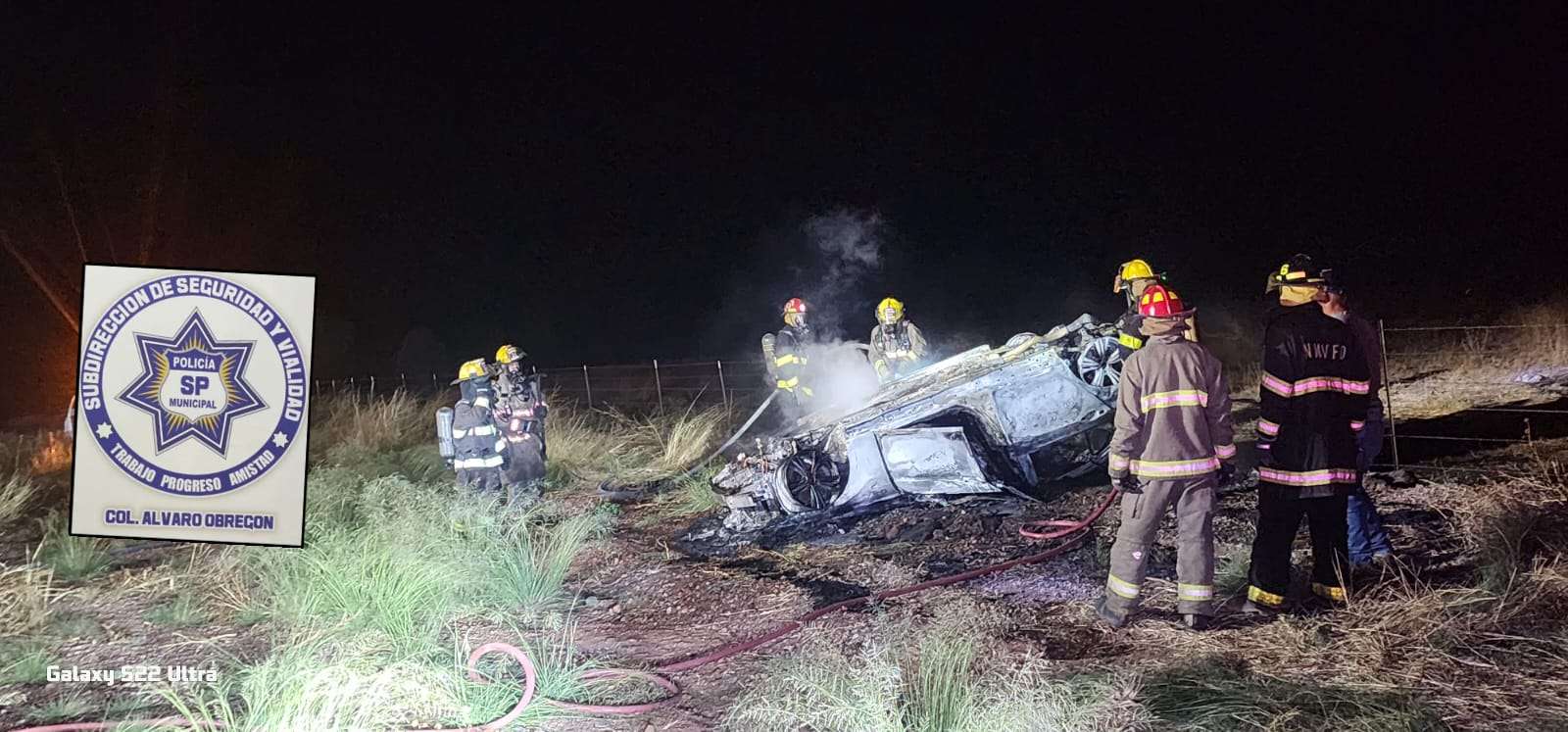 Vuelca y se incendia en la carretera a La Quemada