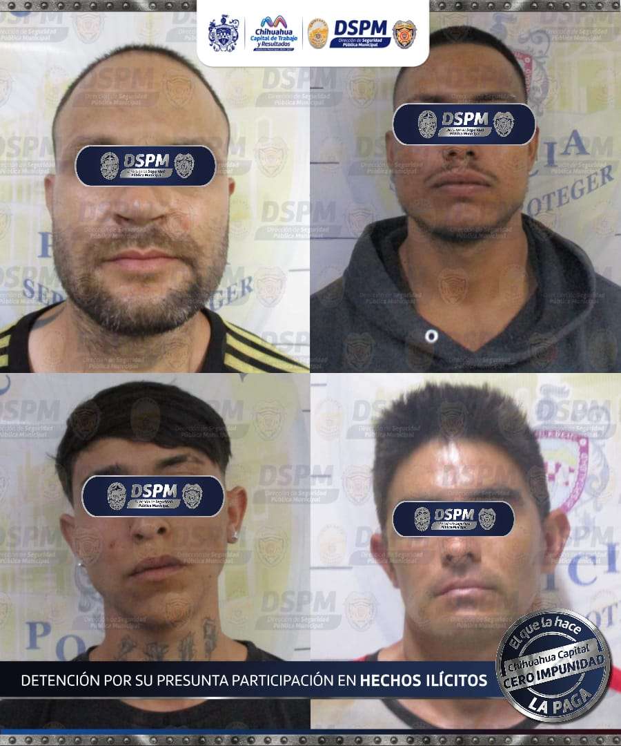 Capturan a cuatro con diversas dosis de droga en la ciudad 