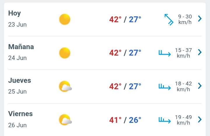 Día soleado con temperatura hasta 42°C en Juárez 