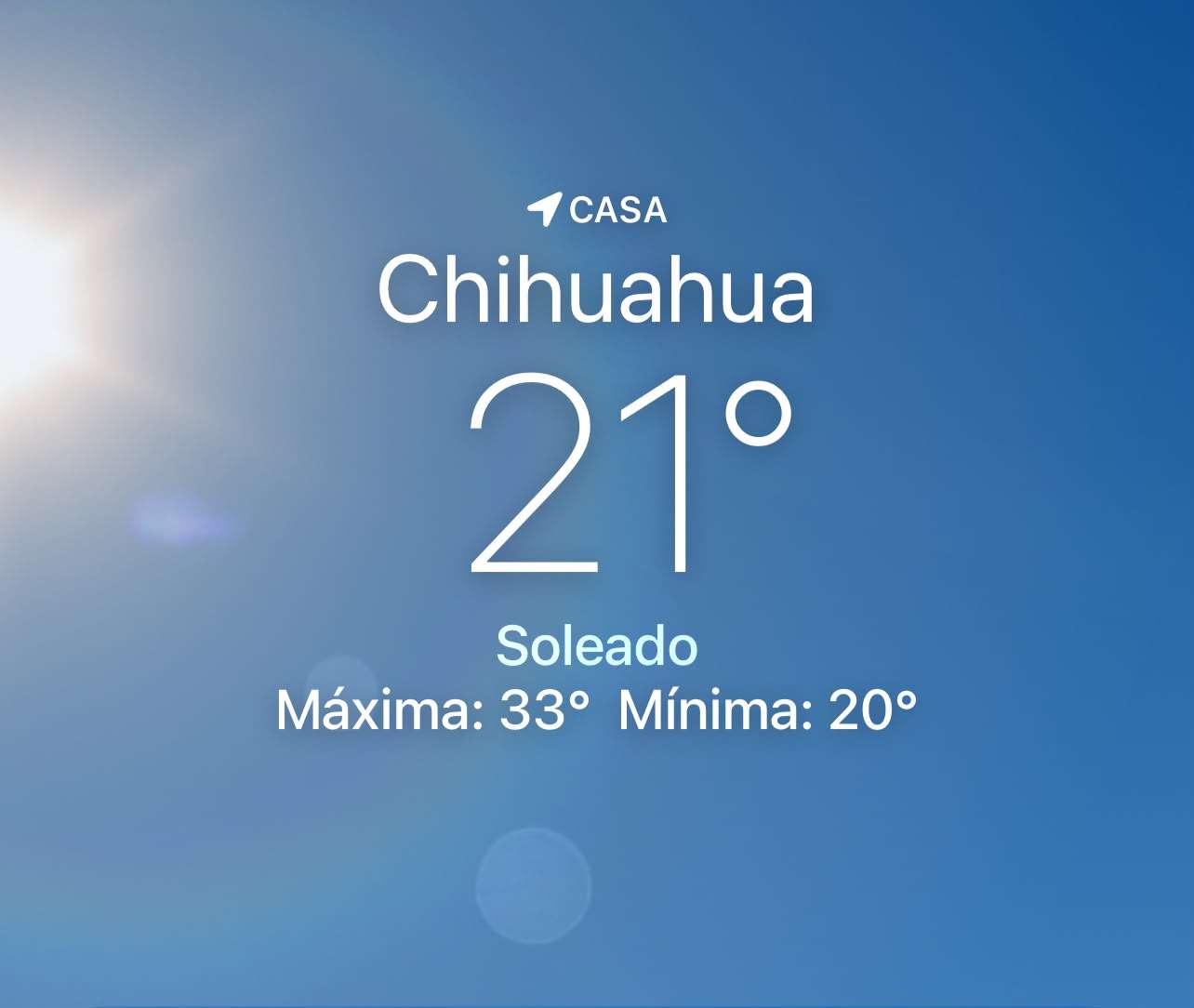 Amanece soleado con temperatura de 21 grados centígrados 