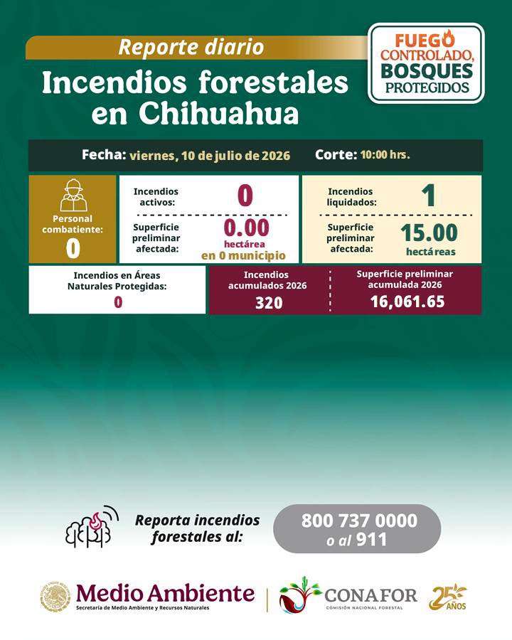 Liquidan incendio forestal que afectó 15 hectáreas 