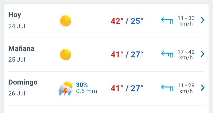 Día soleado con temperatura hasta 42°C en Juárez 