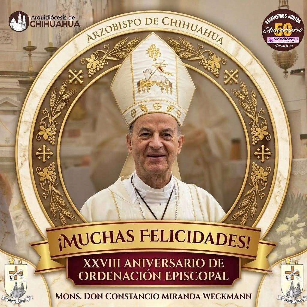 Celebra Constancio Miranda 28 años de Ordenación Episcopal