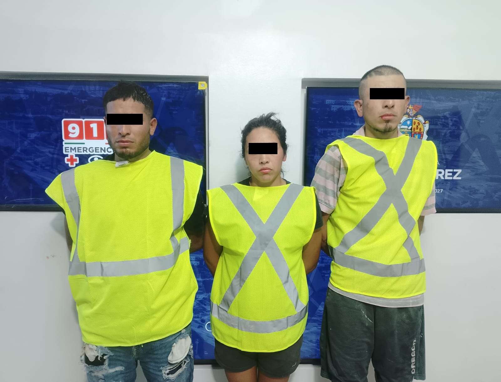 Detienen a tres personas por robo con violencia y posesión de droga