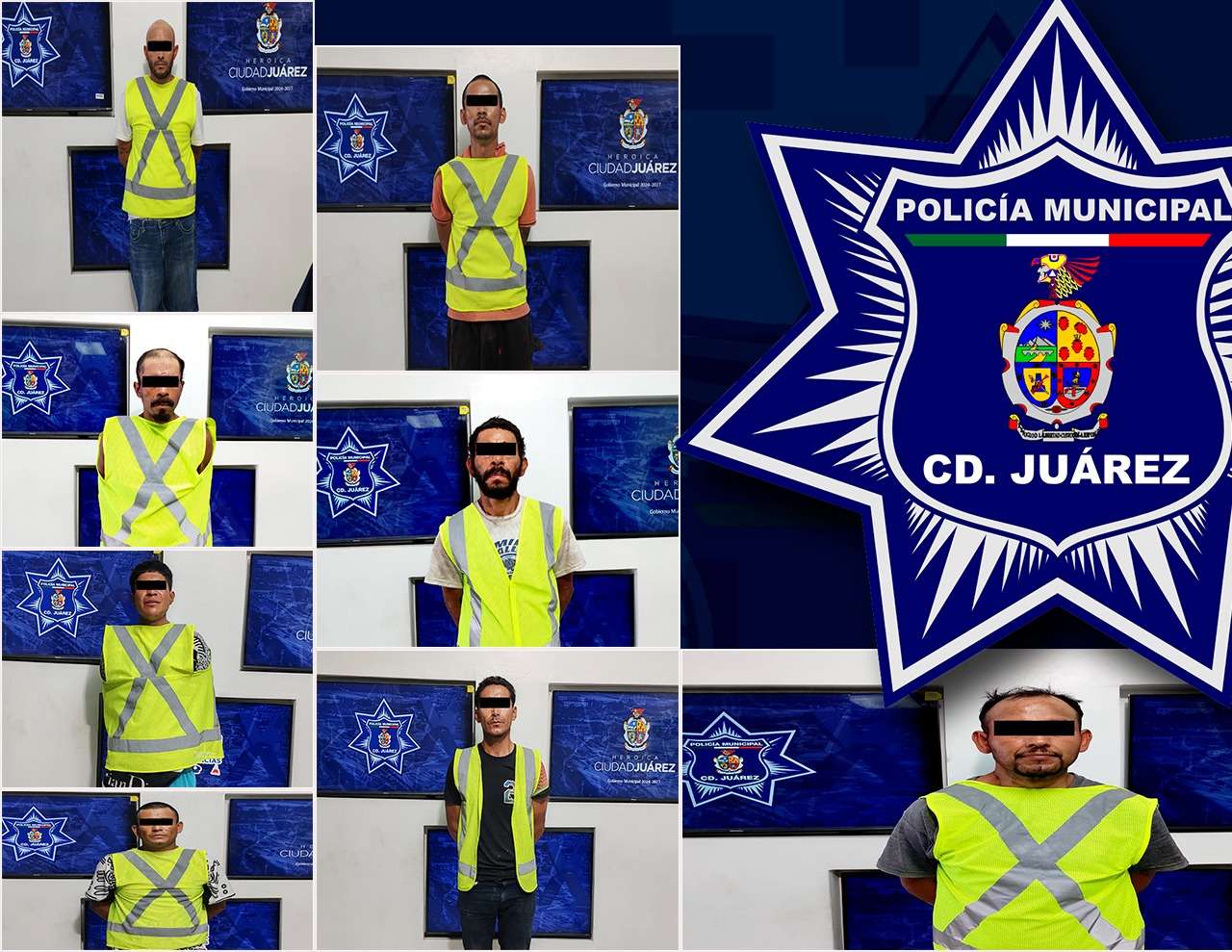 Tras cometer faltas administrativas ocho personas son detenidas