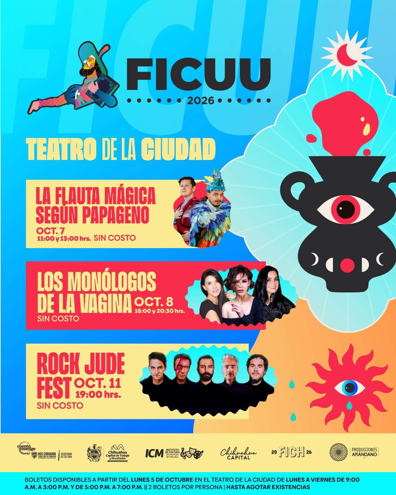 Actividades próximas en el Teatro de la Ciudad por Ficuu 2026
